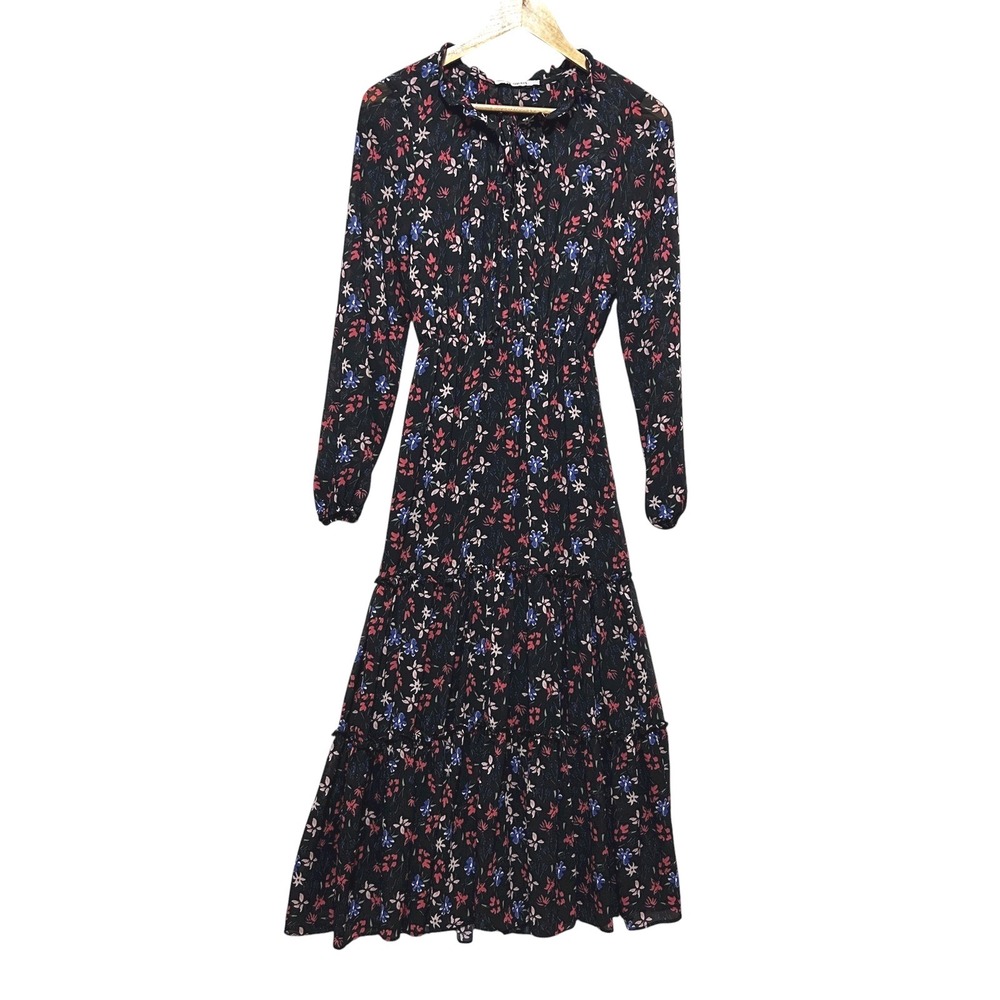 One One Six Dark Floral Prairie Maxi‎ Dress Cottagecore Romantic Boho Festival